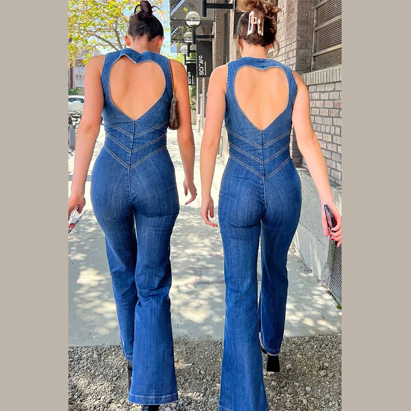 Shanela - Bodycon jumpsuit zonder hartjes