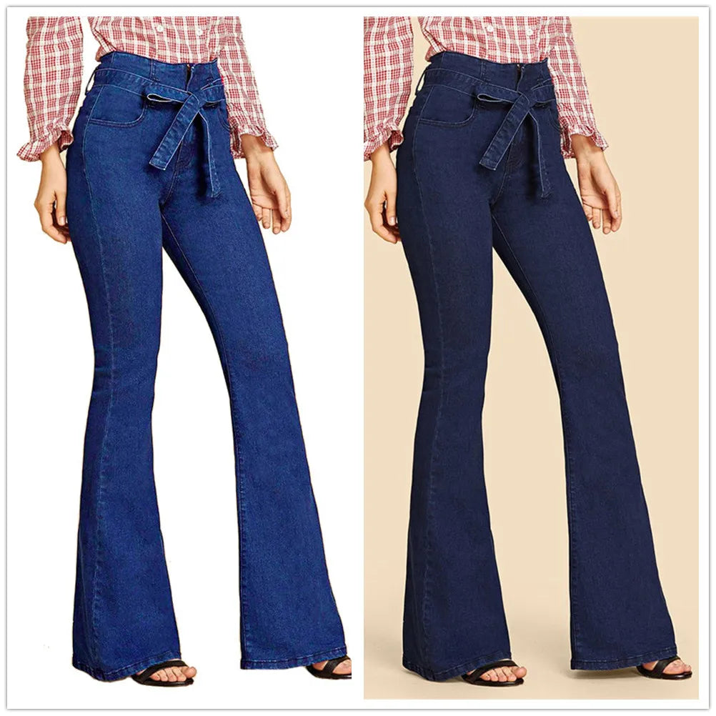 Dames Slim, stretchy Uitlopende jeans - Cyra