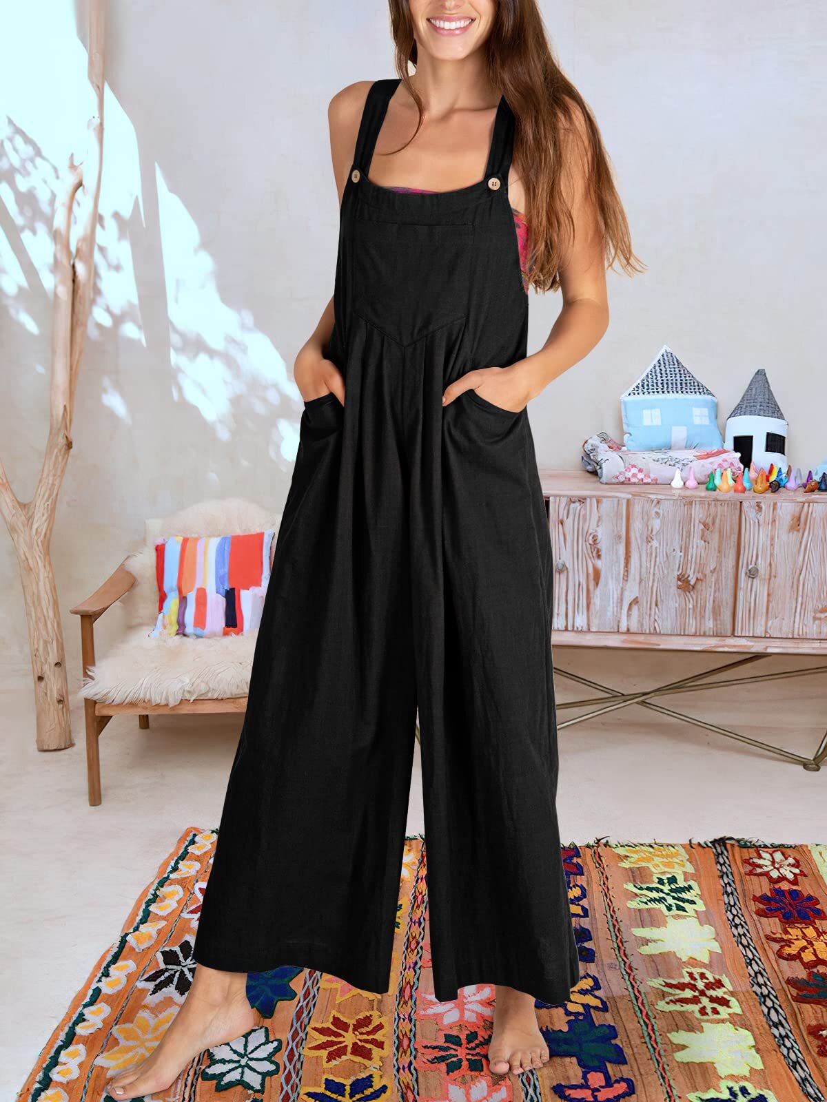 Bihara - Mouwloze jumpsuit voor dames