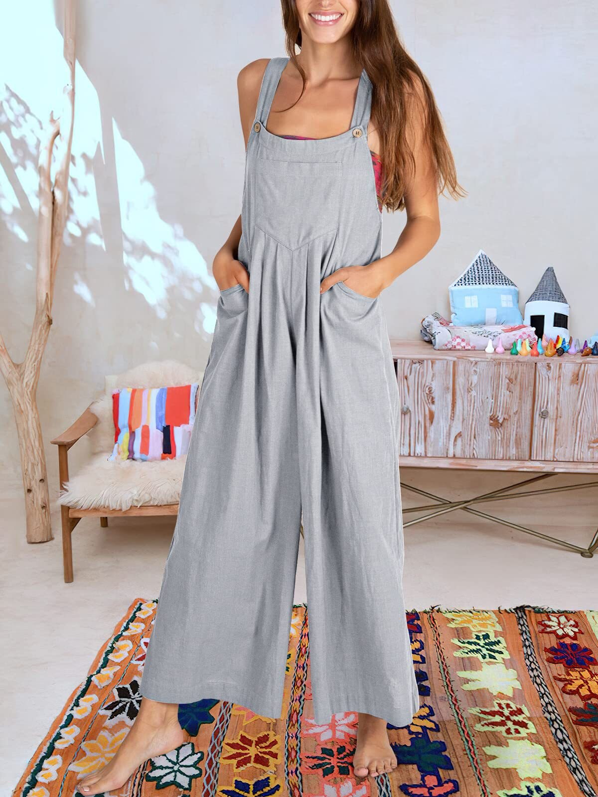 Bihara - Mouwloze jumpsuit voor dames