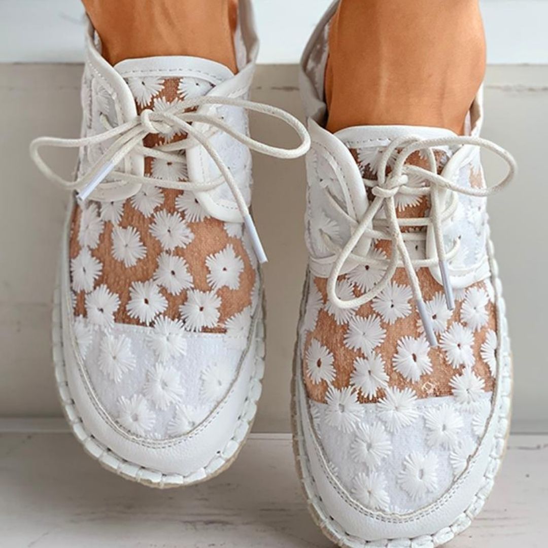 Zomerse, bloemige, comfortabele sneakers - FloraSneaks