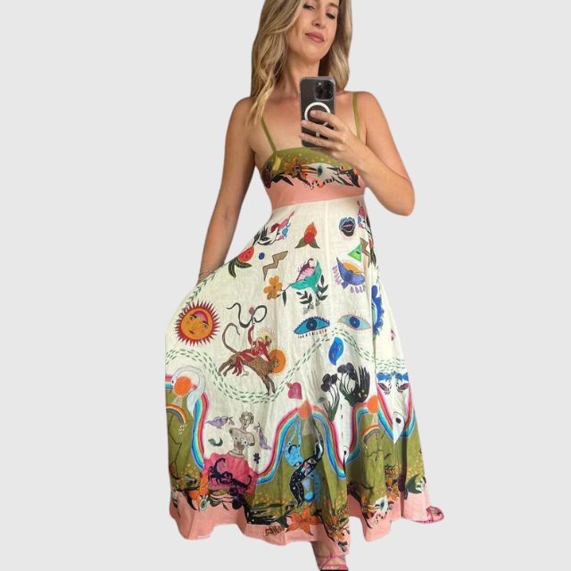 Felicity - maxi-jurk met speelse print