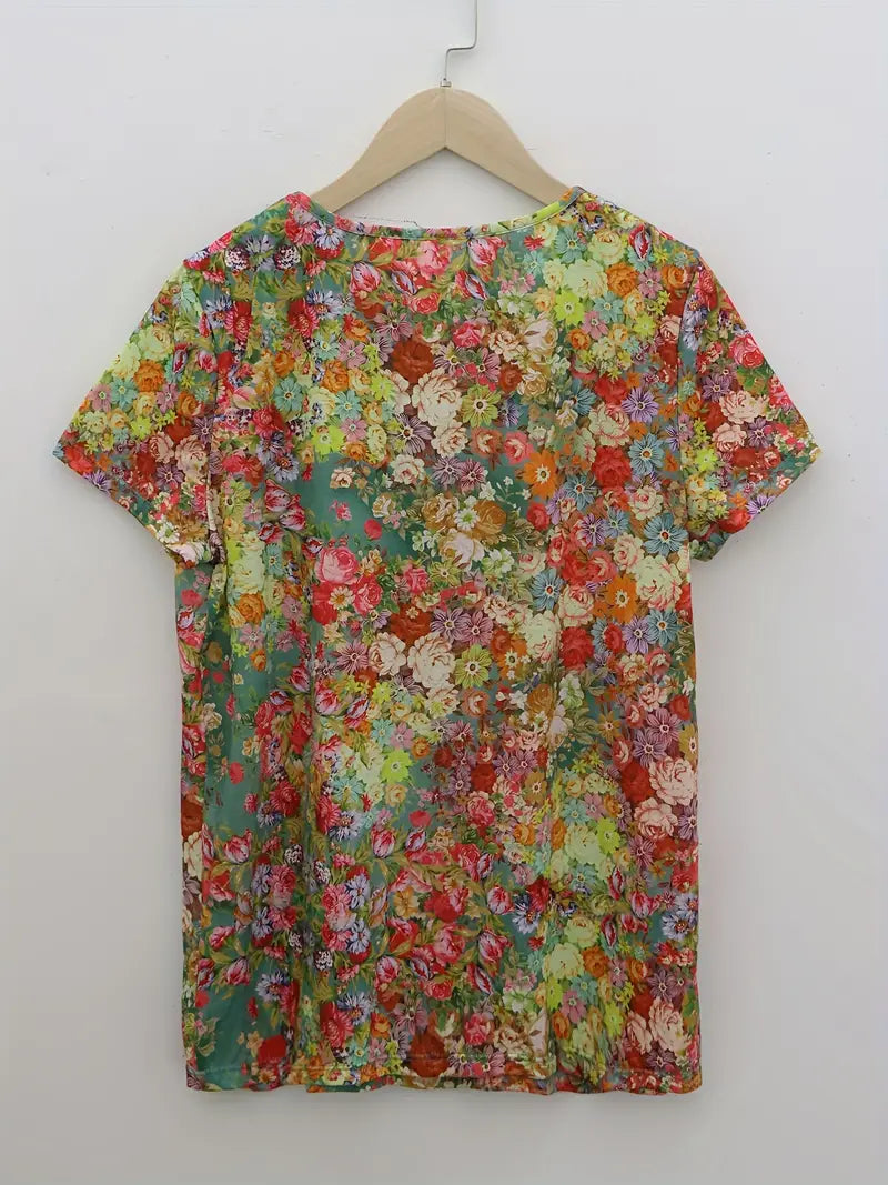 T-shirt met bloemenprint - Federica