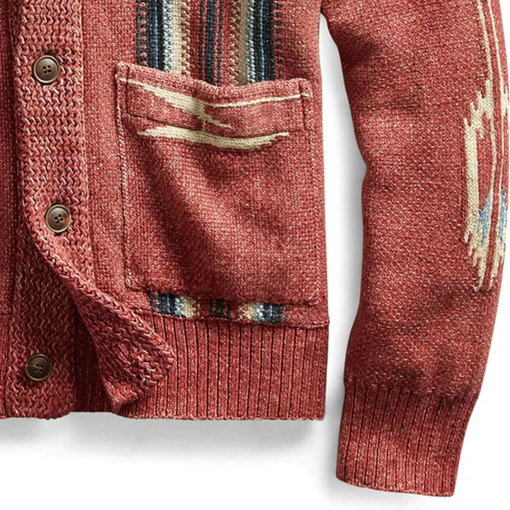 Vintage jacquard vest - Michael