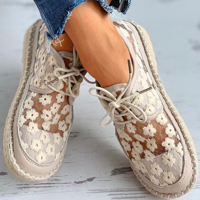 Zomerse, bloemige, comfortabele sneakers - FloraSneaks