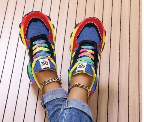 Cato - Orthopedic Trendy Regenboog Sneakers