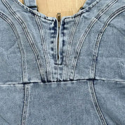 Denim verstelbare bandjes jurk - Jeana