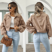 Stijlvol Cropped Bomber Jas - Samantha