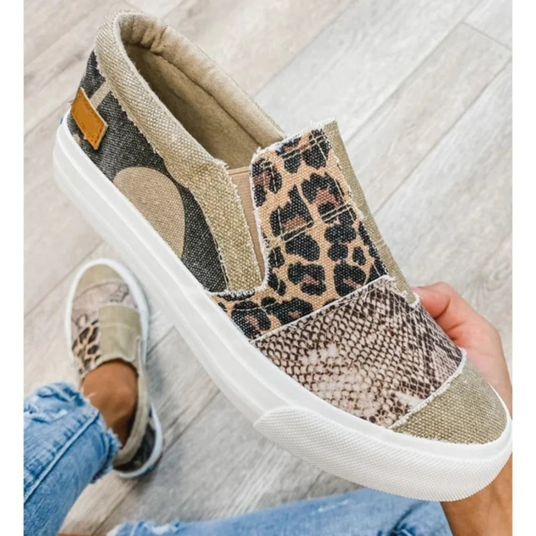 Canvas schoenen - Casual - Luipaardprint - Ideaal voor de zomer - Shazem