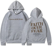 Faith Over Fear Psalmen 118:6 - Grote unisex hoodie