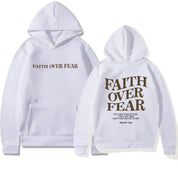 Faith Over Fear Psalmen 118:6 - Grote unisex hoodie