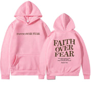 Faith Over Fear Psalmen 118:6 - Grote unisex hoodie