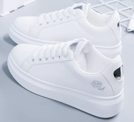 Stefani - Lente Witte Orthopedische Sneakers