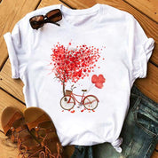 Dames-T-shirt met mooie prints - Olaya